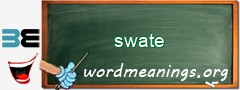 WordMeaning blackboard for swate